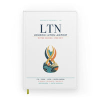 Thumbnail for London Luton Airport (LTN) design on white notebook