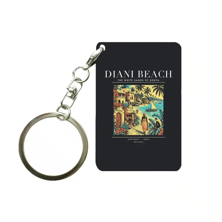 DIANI BEACH - Poster - Key Chain - Black