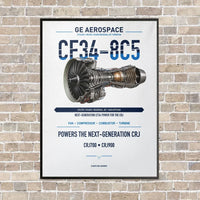 Thumbnail for CF34-8C5 vertical canvas print - framed - white background