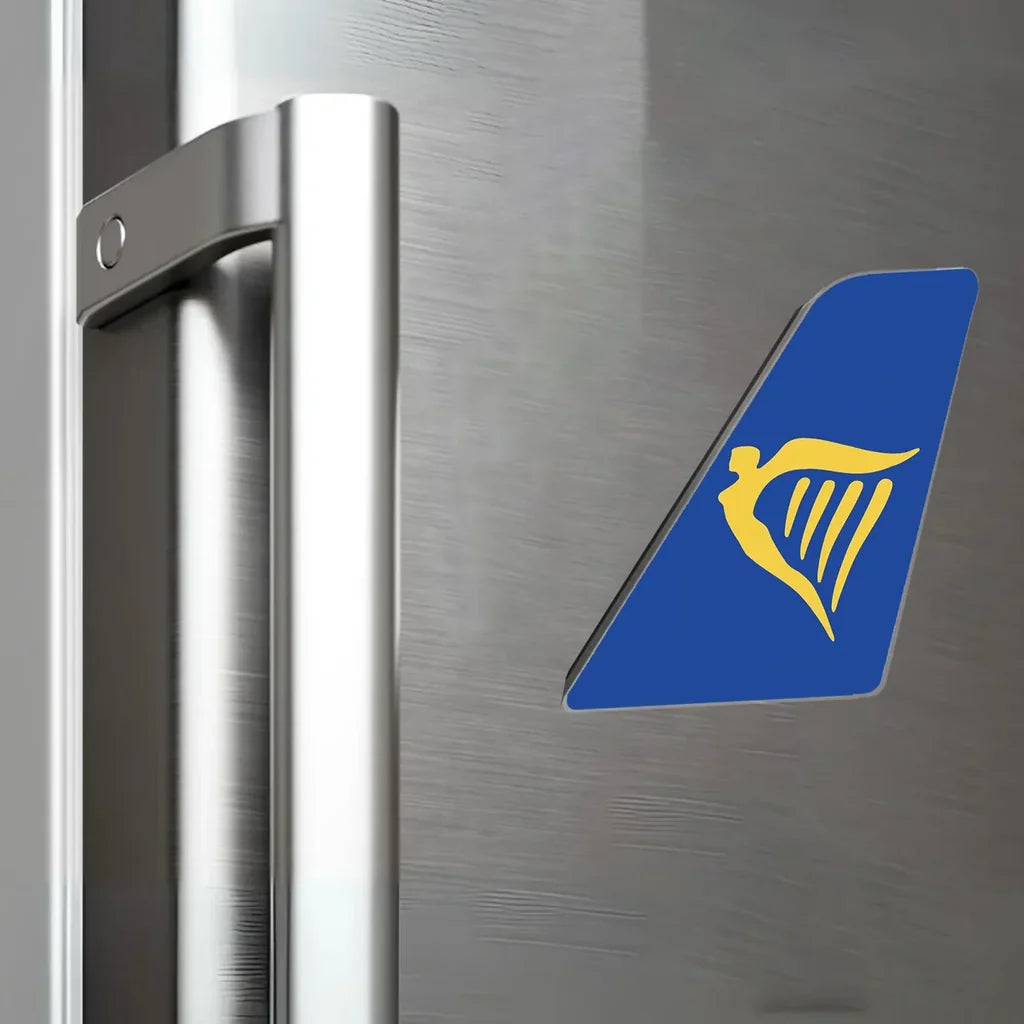 Ryanair Airlines aviation design tail magnet in 3D metal with magnetic back.