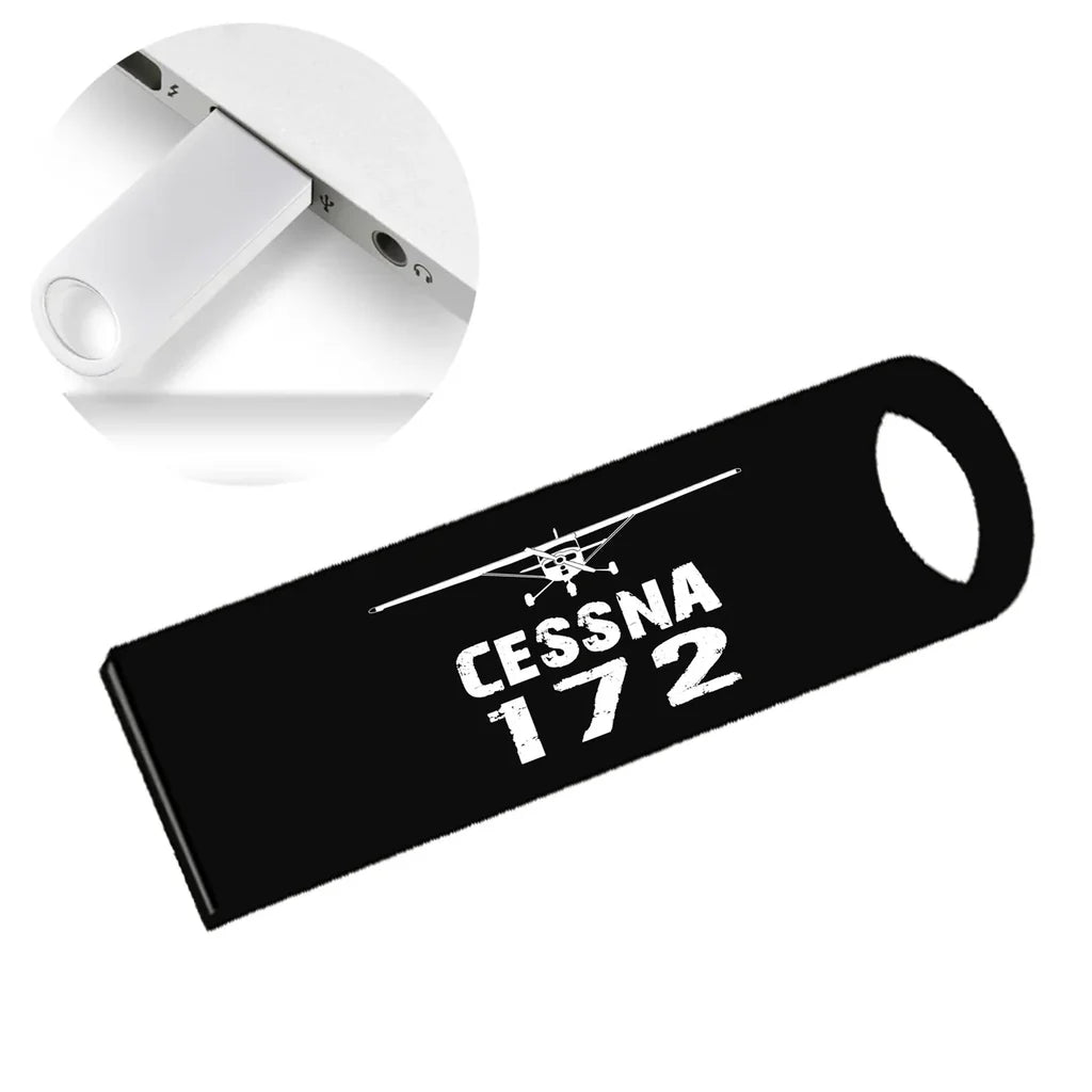 Cessna 172 & Plane aviation design on durable waterproof casing waterproof USB device.