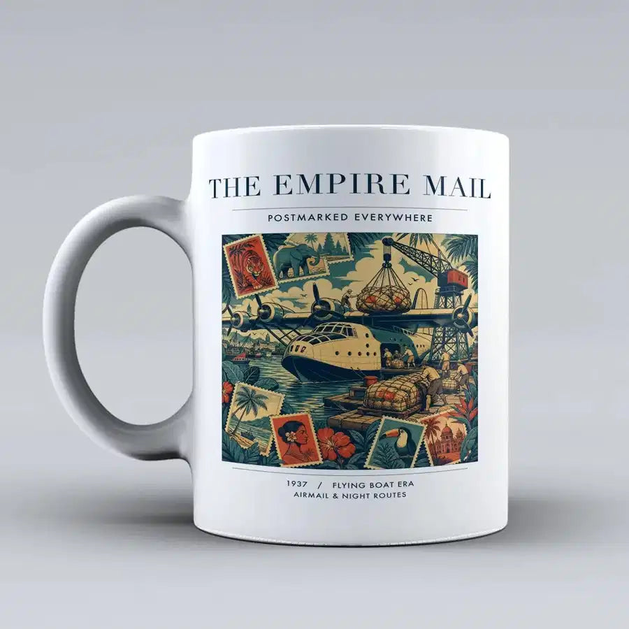 VINTAGE G4073 - The Empire Mail - Ceramic Mug design on white