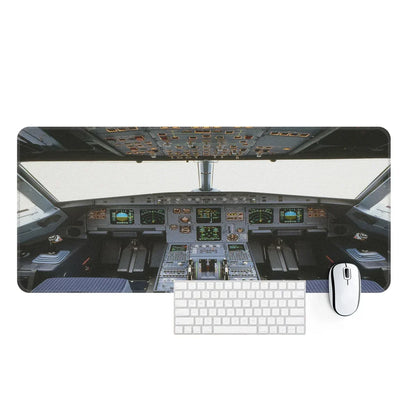 Airbus A320 Cockpit (Wide) aviation design on premium leather or neoprene desk mat.