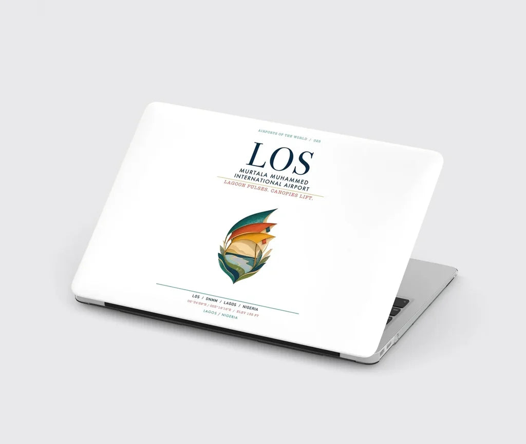 Murtala Muhammed International Airport (LOS) design on white MacBook case