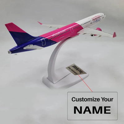 Side view of Wizz Air Airbus 321 neo A321neo Airplane Model (1/200 Scale) aviation 16-18cm scale model aircraft in diecast me.