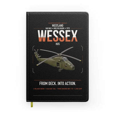 Westland Wessex HU5 design on black notebook