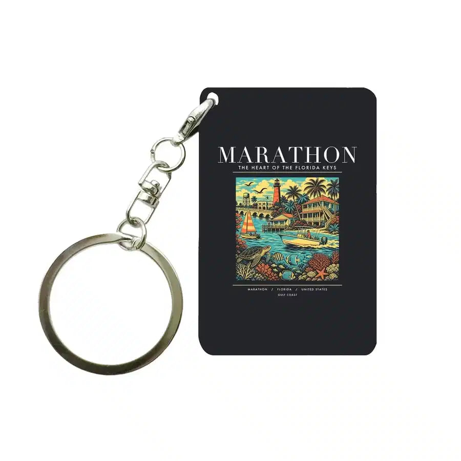 MARATHON - Poster - Key Chain - Black