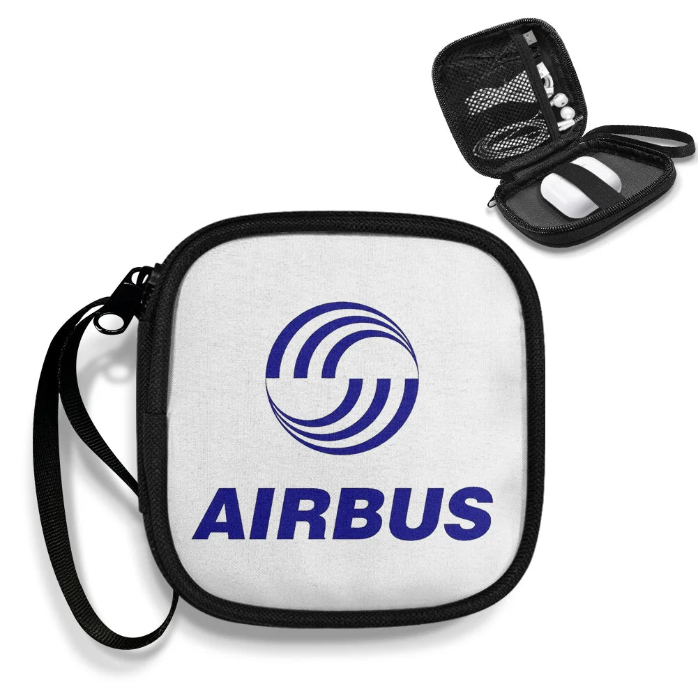 AIRBUS Portable aviation design portable headphone bag, padded polyester construction.