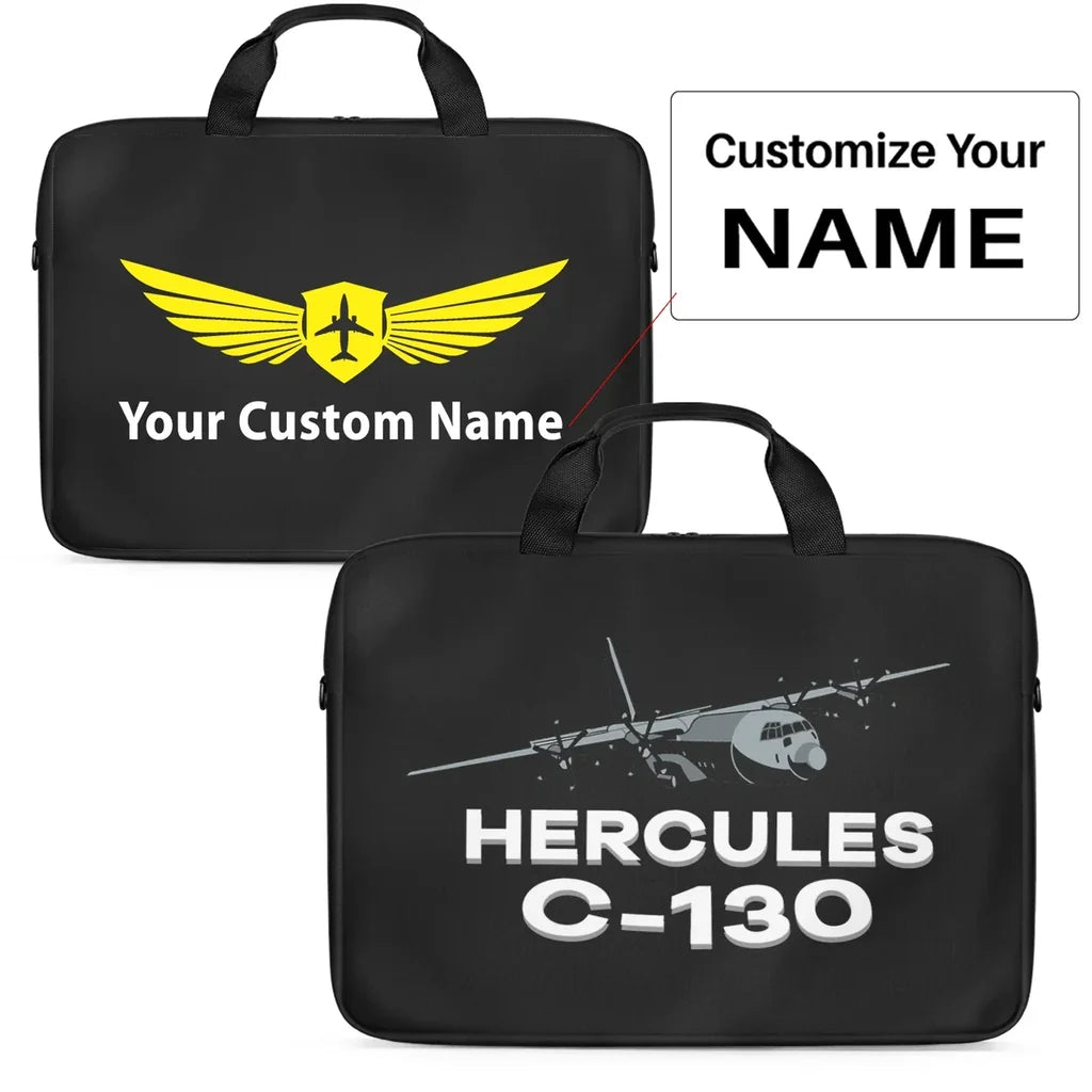 The Military Transport Airplane C 130 Laptop & Tablet aviation design laptop & tablet bag, padded polyester construction.