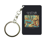 Thumbnail for QATAR - Poster - Key Chain - Black