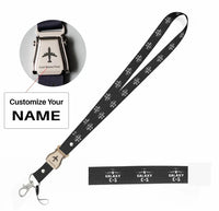 Thumbnail for Military Transport Airplane C 5 seat belt lanyard - black with name