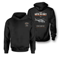 Thumbnail for Leonardo AW101 Merlin HM2 design on black double-side hoodie, double-side print