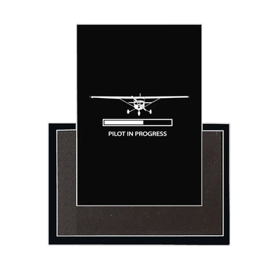 Pilot In Progress (Cessna) aviation design magnet in strong neodymium core.