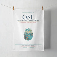 Thumbnail for Oslo Airport Gardermoen (OSL) design on white towel