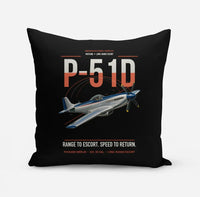 Thumbnail for P-51D Mustang design on black pillow