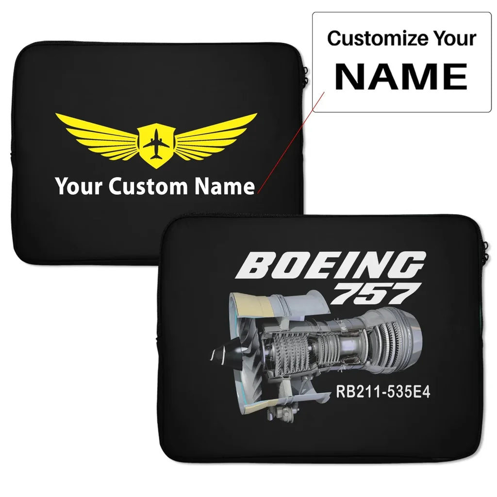 Boeing 757 & Rolls Royce Engine (RB211) Laptop & aviation themed laptop & tablet case for laptop or tablet.
