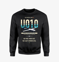 Thumbnail for Airbus U010 Aliaca Fixed-wing design on black sweatshirt