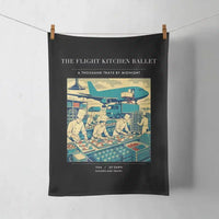 Thumbnail for VINTAGE G4374 - The Flight Kitchen Ballet - Designed Towels design on black