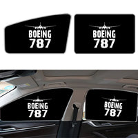 Thumbnail for Boeing 787 & Plane Car Sun Shade (Side window) aviation design on reflective polyester car side window sun shade.