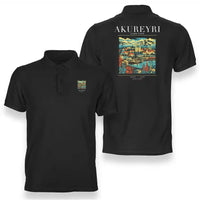 Thumbnail for AKUREYRI - Poster - Double-Side Polo - Black