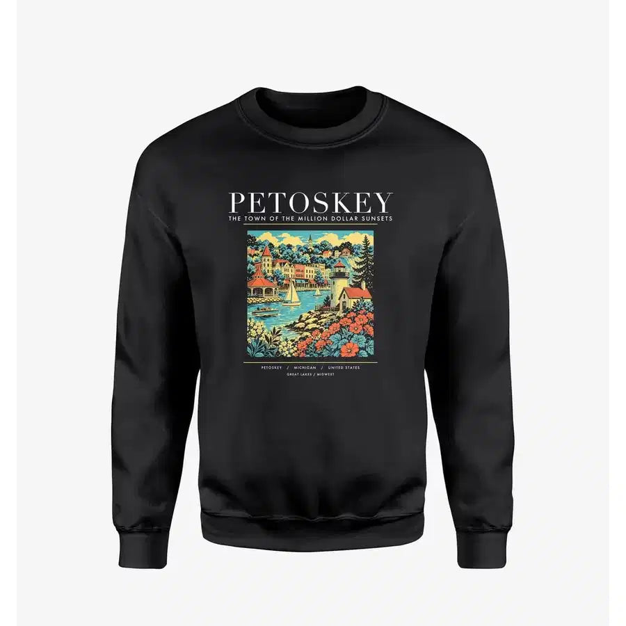 PETOSKEY - Poster - Sweatshirt - Black