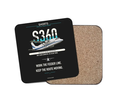 Shorts 360-300 design on black 1 piece coaster