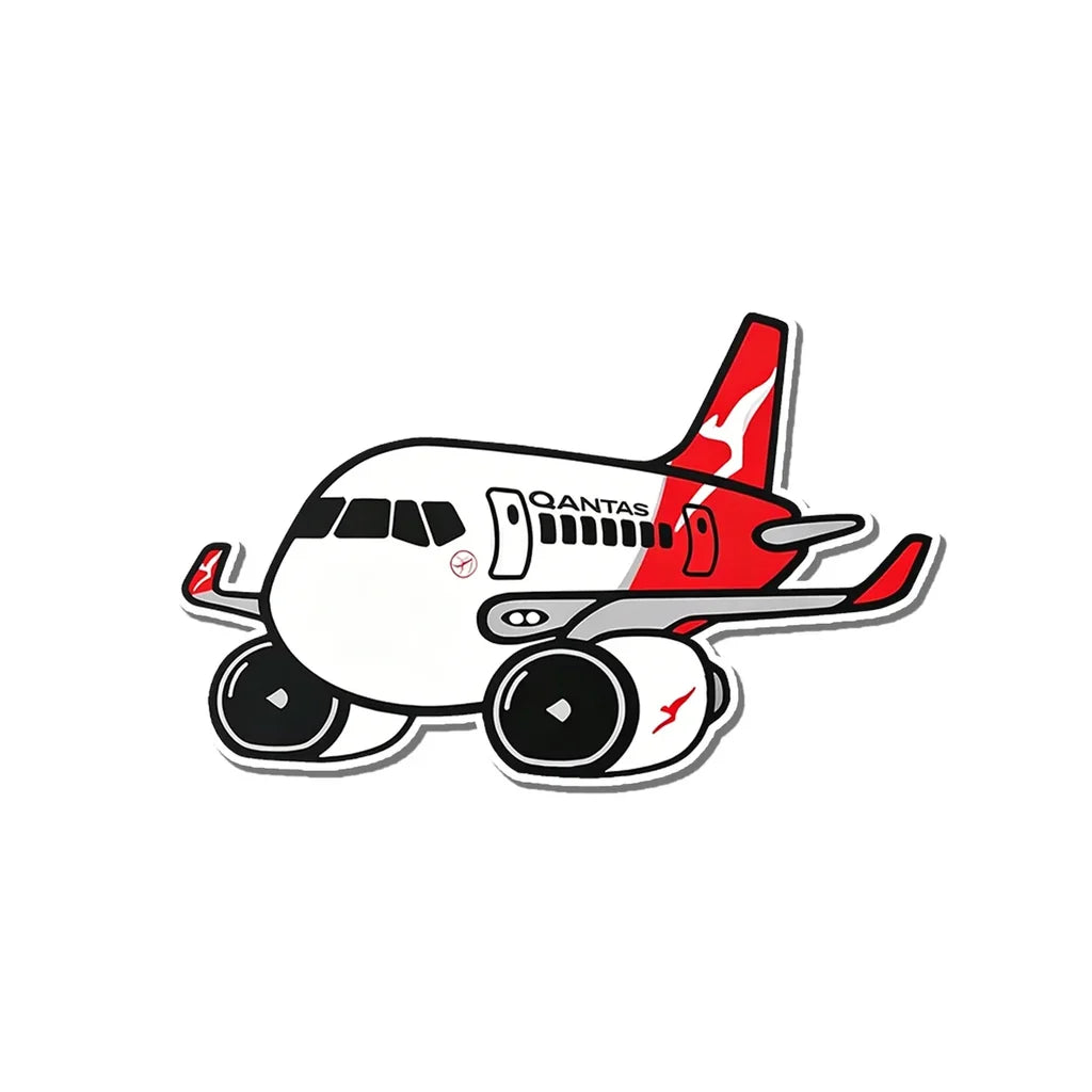 Qantas Boeing B737 aviation design airplane sticker in weather-resistant vinyl.