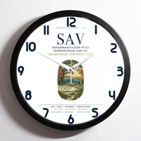 Thumbnail for Savannah-Hilton Head International Airport (SAV) design on white framed wall clock