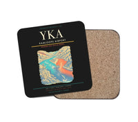 Thumbnail for Kamloops Airport (YKA) design on black 1 piece coaster