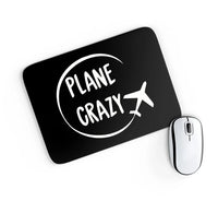 Thumbnail for Plane Crazy aviation design on neoprene with anti-slip base mouse pad.