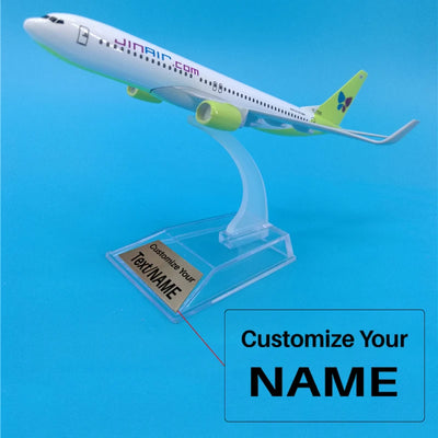 Side view of Jin Air Airlines Boeing737 B737 Airplane Model (1/400 Scale) aviation 20-30cm scale model aircraft in diecast me.
