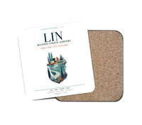 Thumbnail for Milano Linate Airport (LIN) design on white 1 piece coaster
