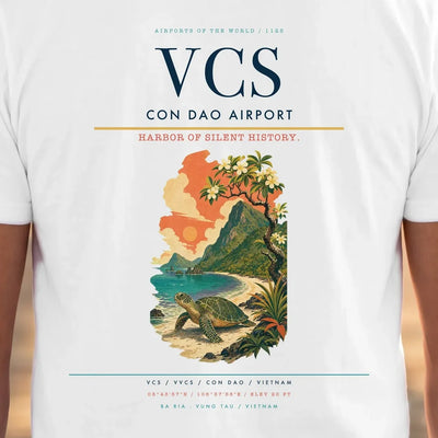 Con Dao Airport (VCS) double-side t-shirt design close-up cover