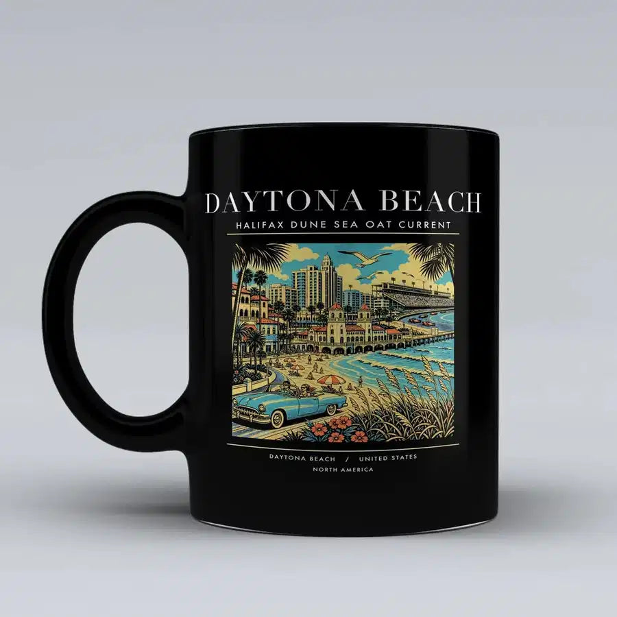 DAYTONA BEACH - Poster - Mug - Black