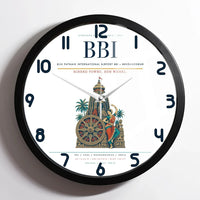 Thumbnail for Biju Patnaik International Airport (BBI) design on white framed wall clock