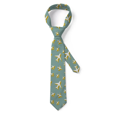 Mixed Size Airplanes aviation design on premium silk blend tie.