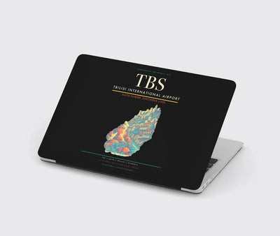 Tbilisi International Airport (TBS) design on black MacBook case