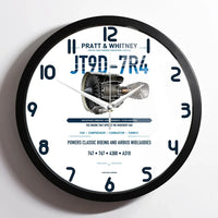 Thumbnail for JT9D-7R4 design on white framed wall clock