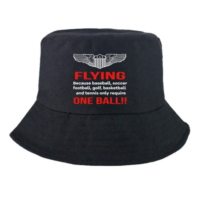 Flying One Ball Summer aviation embroidery on breathable cotton summer hat.