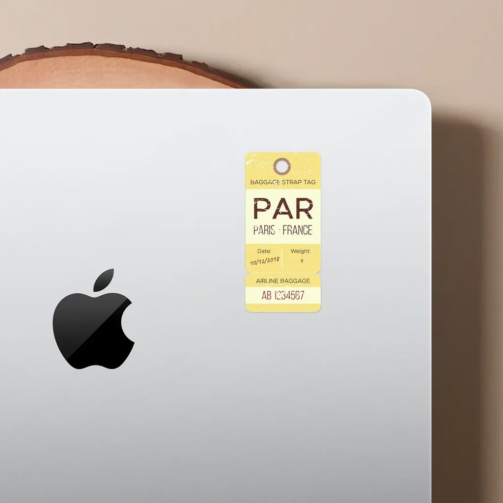 PAR Airplane Boarding Pass aviation design sticker in weather-resistant vinyl.