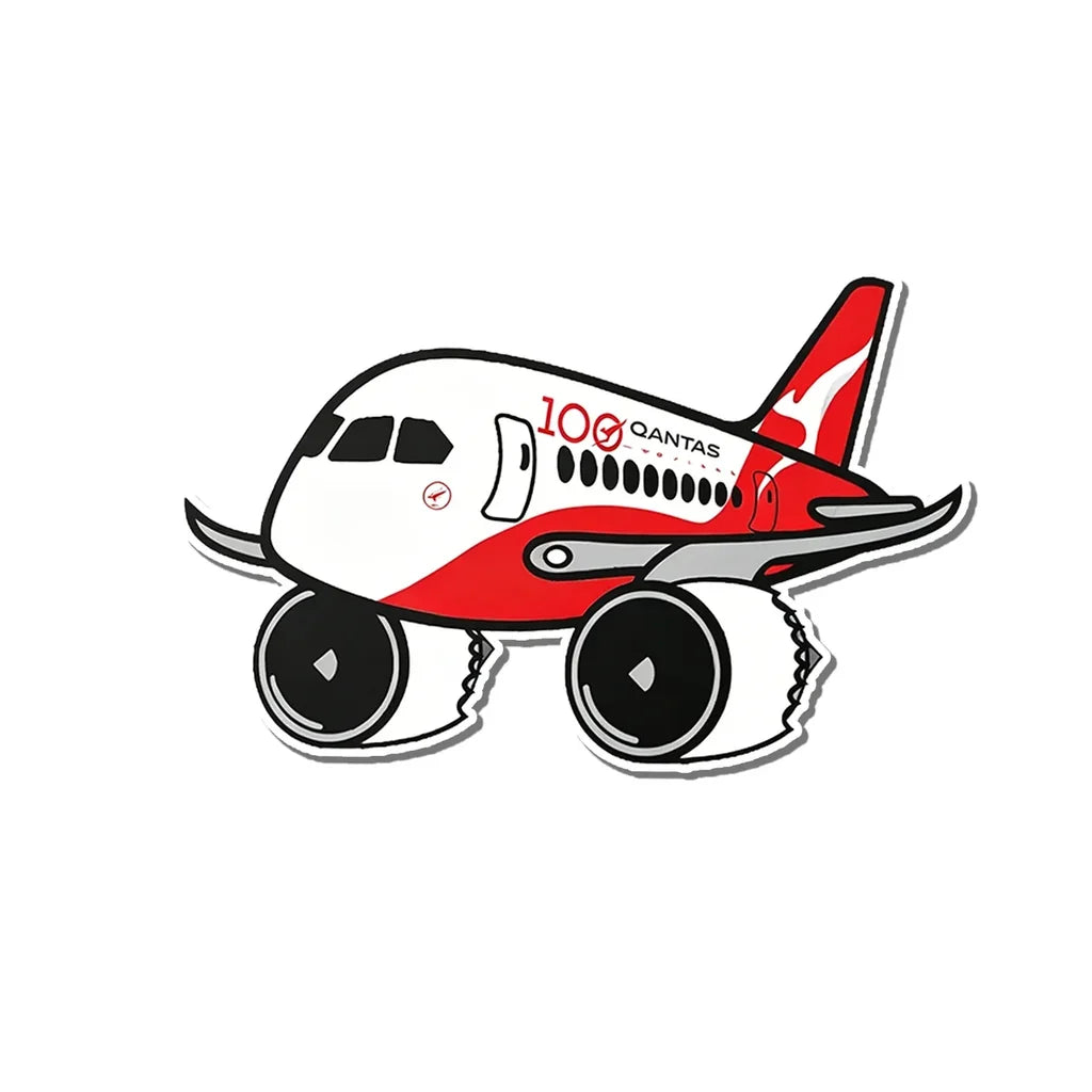 Qantas Boeing 787 100th Year aviation design airplane sticker in weather-resistant vinyl.