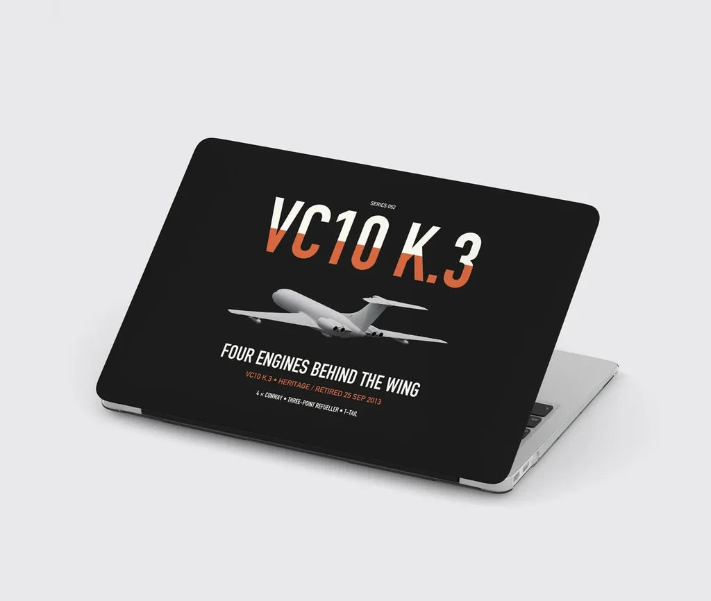 Vickers VC10 K.3 design on black MacBook case