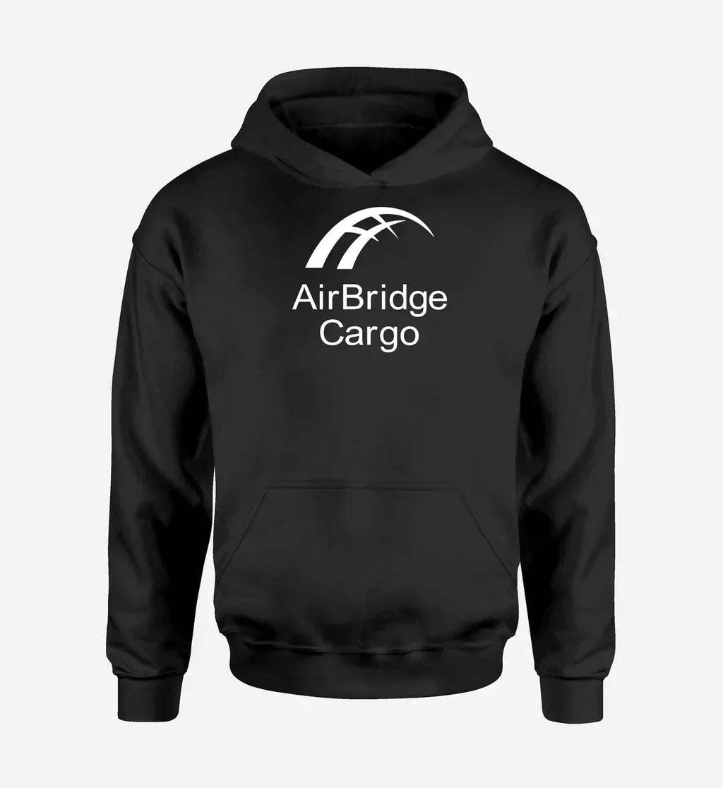 AirBridgeCargo logo printed on black hoodie