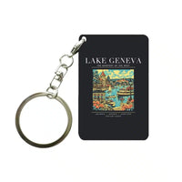 Thumbnail for LAKE GENEVA - Poster - Key Chain - Black