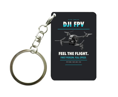 DJI FPV Key Chain design on black key chain