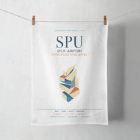 Thumbnail for Split Airport (SPU) design on white towel