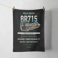 Thumbnail for BR715 design on black towel