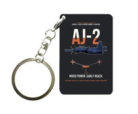 Thumbnail for AJ-2 Savage Tanker design on black designed key chain, double-side print