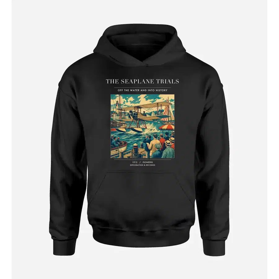 VINTAGE G4005 - The Seaplane Trials - Premium Hoodie design on black premium