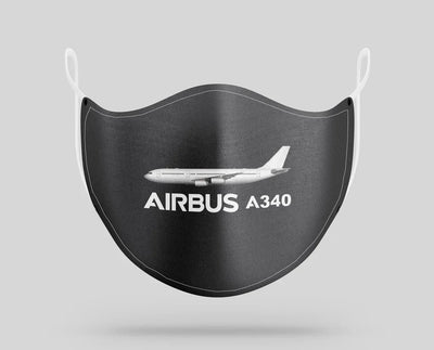 The Airbus A340 aviation face mask in breathable cotton blend.